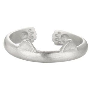 Mix it 2/$25 Cute Cat Ears & Paws Adjustable 925 Sterling Silver Ring GIFT Kitty